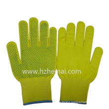 Colorful Nylon Gloves PVC Dotted Garden Gloves Safety Work Glove